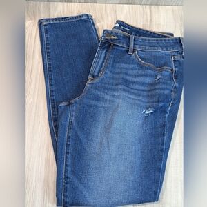 Women's Old Navy Pop Icon Skinny Blue Jeans Size 10 Distressed